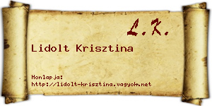 Lidolt Krisztina névjegykártya